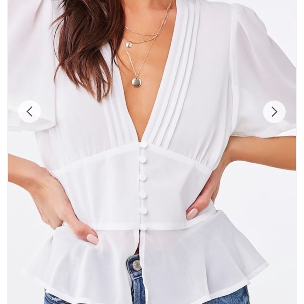 HP Best in Tops - Chiffon Button Front Top